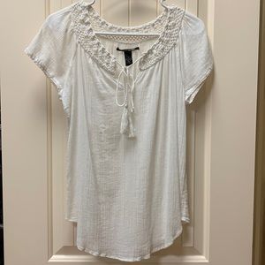 Womens Lucky Brand Short Sleeved Top